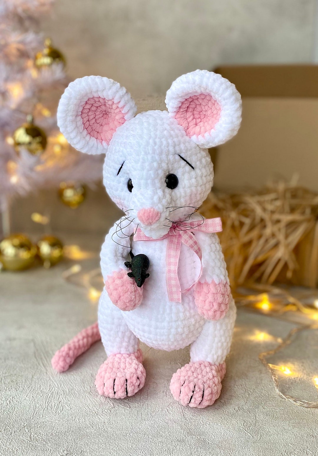 Crochet Pattern White Cute Rat Realistic Instructions ONLY Make Your ...