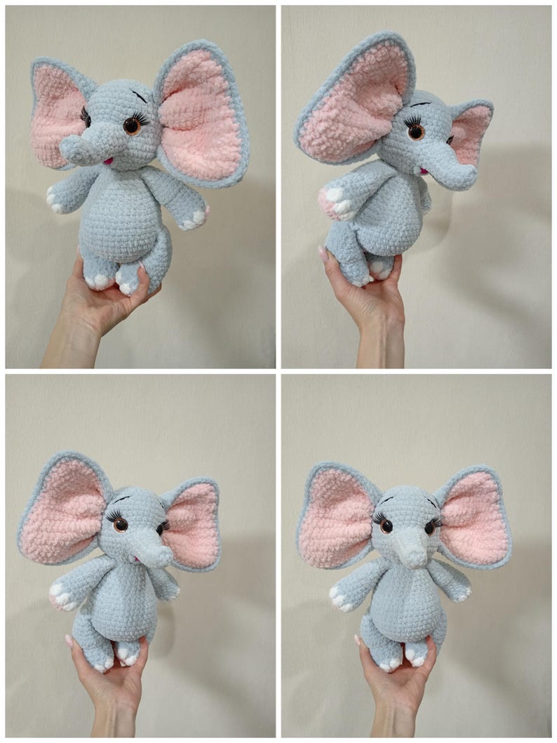 Elephant Amigurumi Crochet Pattern PDF – Plush Toy Step-by-step ...