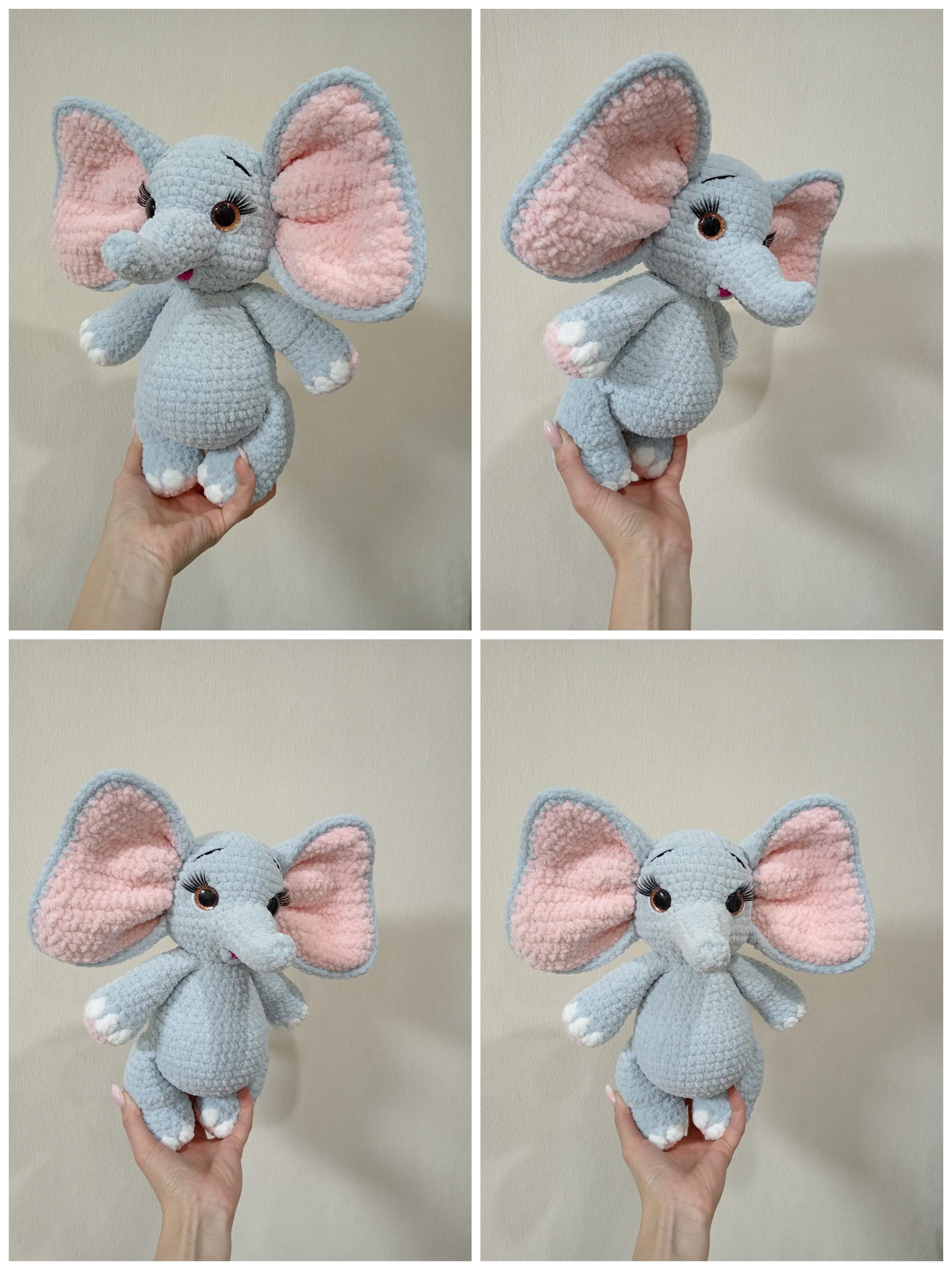 Elephant Amigurumi Crochet Pattern PDF – Plush Toy Step-by-step ...