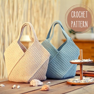 Sac à motif au crochet Sac à main en laine au crochet Sac à main au crochet pour femme, sac shopping, sac d'été, sac de plage, sac à main Super Easy