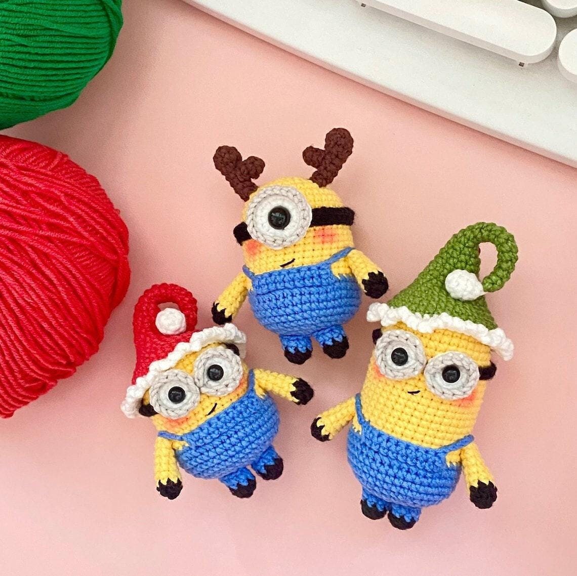 Crochet Pattern Amigurumi Christmas Minions Crochet Pattern Instant Download Pdf