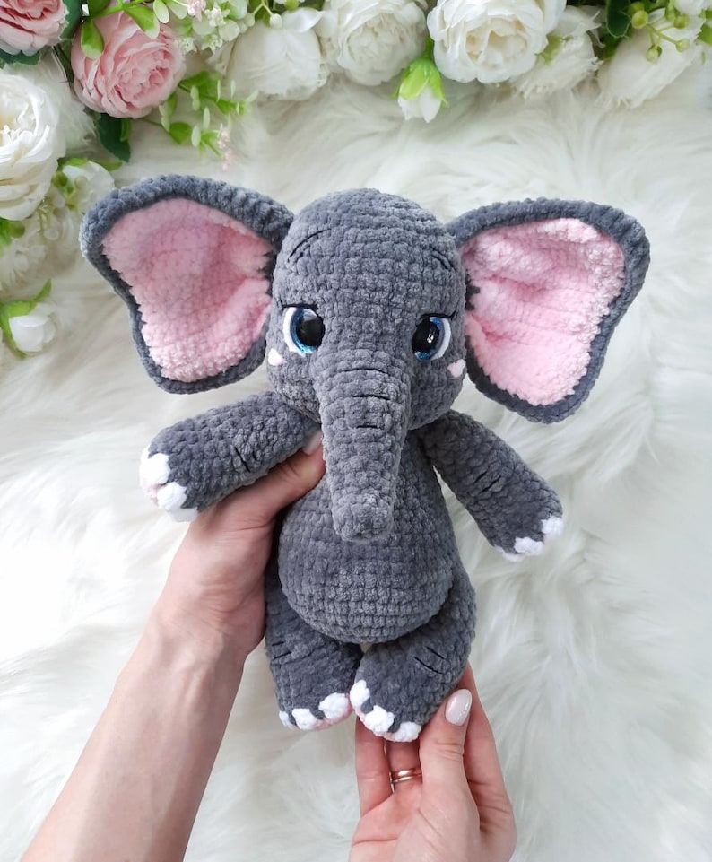 Elephant Amigurumi Crochet Pattern PDF – Plush Toy Step-by-step ...