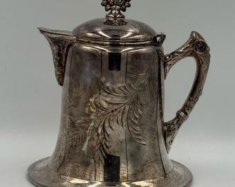 Antique World Silver Plate Co Triple Plated Detailed Creamer #400