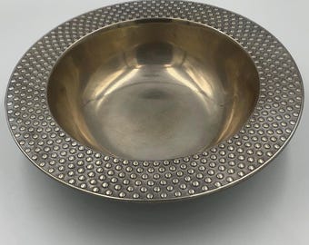 Vintage The Wilton Co. "Polka" Zinn Servierschüssel 10,5 ”