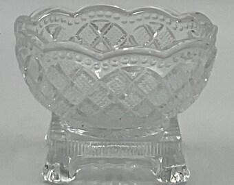 Vintage Avon Fostoria Clear Glass Master Salt Cellar