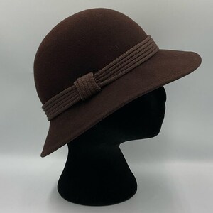 Vintage Halston Elegant Brown Fedora Hat Vintage Halston Elegant Brown Wool Fedora Hat | Mercari main image 4