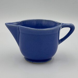 Vintage Cameron Clay Pottery Sevilla Blue Ceramic Creamer Marked USA