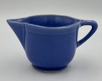 Vintage Cameron Clay Pottery Sevilla Blue Ceramic Creamer Marked USA
