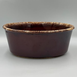Vintage Hull Brown Drip House & Garden Mirror BrownOval Glazed 2qt Baking Dish