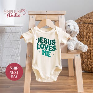 Jesus Loves Me Baby Onesie® - Christian Newborn Outfit