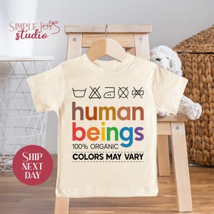 Rainbow Pride Toddler Shirt: Organic Cotton LGBTQ+ Kids Clothing