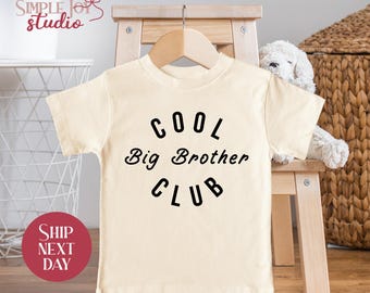 Cool Big Brother Club Toddler Shirt, Cute Sibling Shirt for Kids, Fun Big Brother Tees for Toddler, Gift for Big Brother, (SK-FAM70)