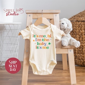 It&#39;s Me Hi I&#39;m The Baby It&#39;s Me Onesie®, Colorful Baby Bodysuit, Funny Baby Shower Gift, Adorable Baby Romper, Unisex Baby Outfit (SK-TRE25)
