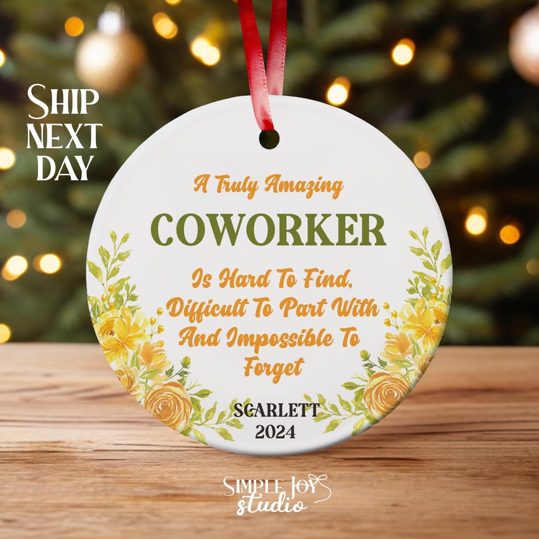 A Truly Amazing Coworker Ornament, Personalized Coworker Appreciation ...