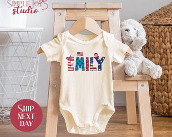 Personalized Patriotic Baby Onesie® - 4th of July Outfit