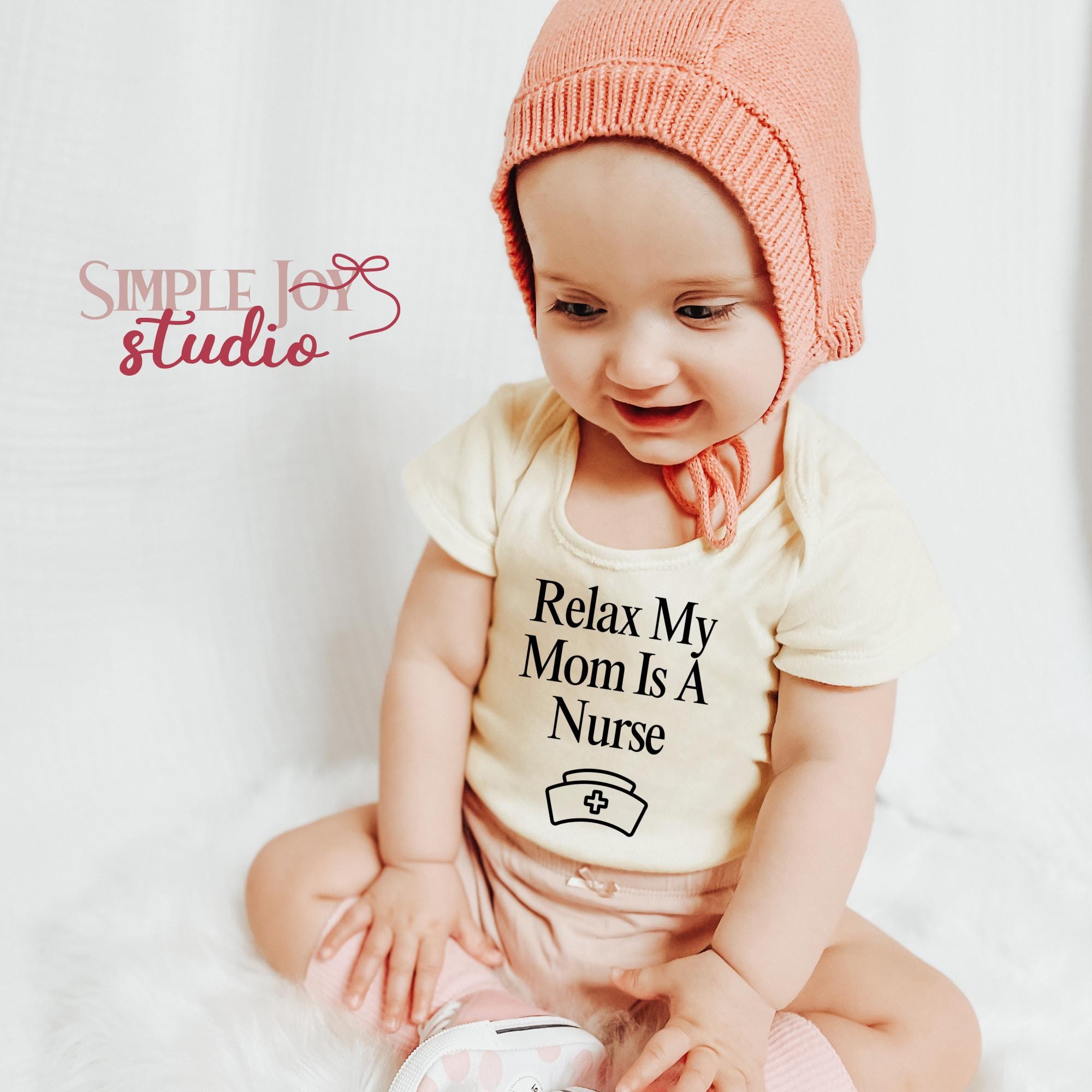 Relax My Mommy Is A Nurse Baby Boy Bodysuit Or Baby Shirt