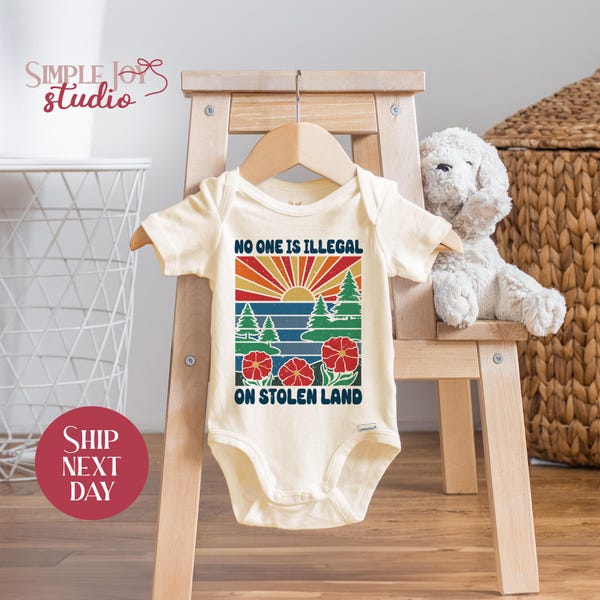 Body de bebé "Nadie es ilegal en tierra robada": regalo de concientización cultural