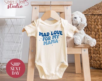 Mad Love For My Mama Baby Onesies® Brand, Mother's Day Baby Outfit, Cute Baby Bodysuit, Mama and Baby Gift, Newborn Gift Idea(SK-MOM44)