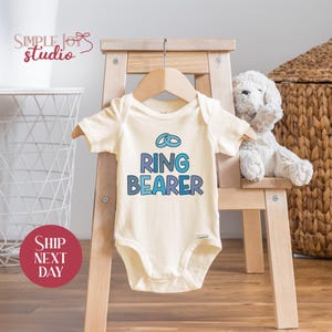 Ring Bearer Baby Onesies® Brand, Wedding Baby Outfit, Newborn Ring Bearer Outfit, Baby Shower Gift, Infant Wedding Attire(SK-WED34)