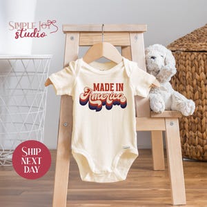 Made in America Baby Onesie® - Patriotic 4th of July Outfit