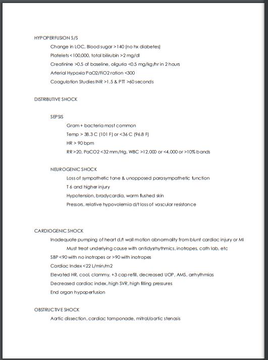 Er Notes Format Guide TCRN Study Notes, Trauma Nurse, ER Nurse, Trauma, ER Study Guide for ...