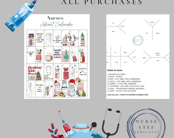 Funny Nursing Advent Calendar, Nurse Coworker Gift, Funny Holiday Games for Nurses, Nursing Games
