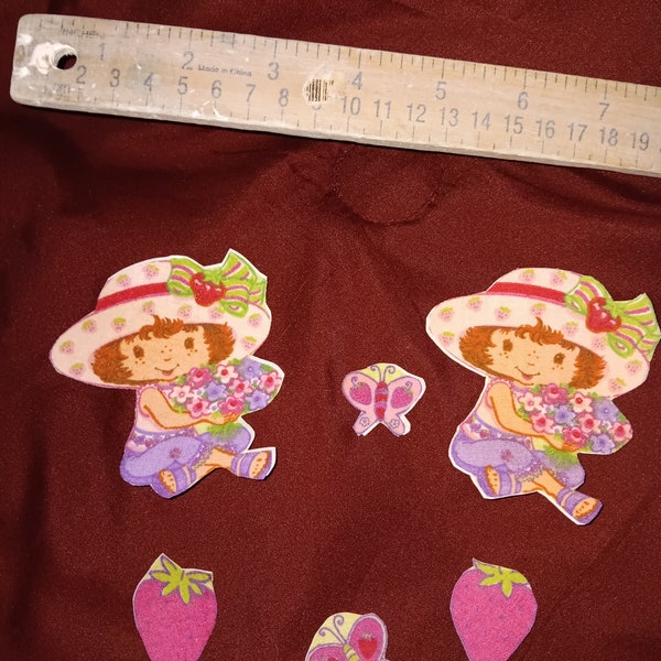 STRAWBERRY SHORTCAKE 6Pcs iron on appliques