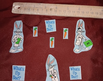 RARE BUGS BUNNY 9pcs iron on appliques