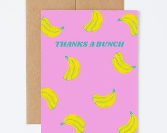 BUNCHA BANANAS - Tarjeta de agradecimiento - Interior en blanco