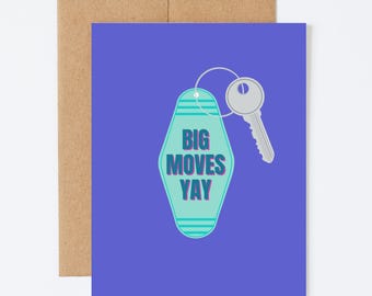 ¡GRANDES MUDANZAS, SÍ! - Tarjeta de felicitación por mudanza - Interior en blanco