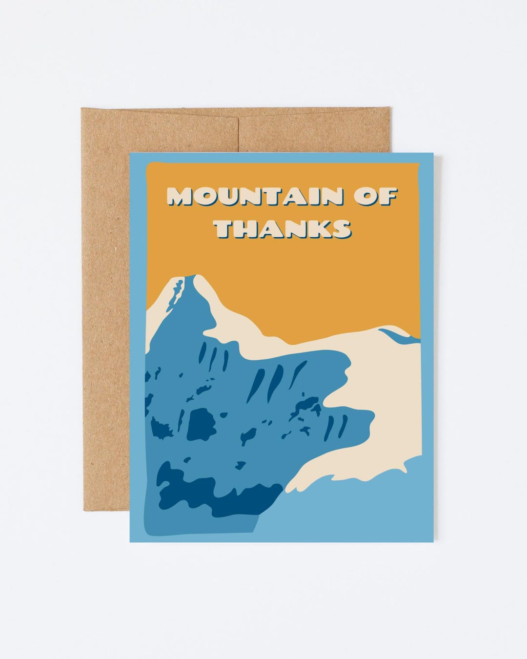 MOUNTAIN OF THANKS - Thank You Greeting Card - Blank Inside - Etsy