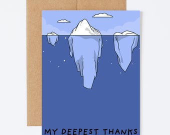 DEEPEST THANKS - Thank You Greeting Card - Blank Inside