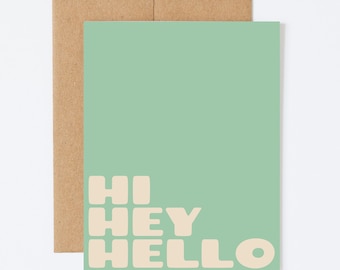 HOLA HOLA - Tarjeta de felicitación de Hola - Interior en blanco