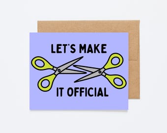 OFFICIAL SCISSORS - LQBTQIA+, Lesbian Greeting Card - Blank Inside