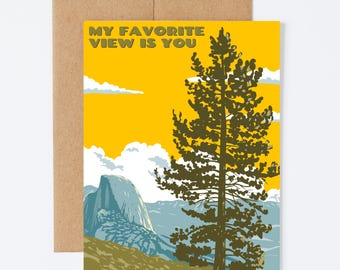 VISTA FAVORITA - Tarjeta de felicitación romántica - Interior en blanco