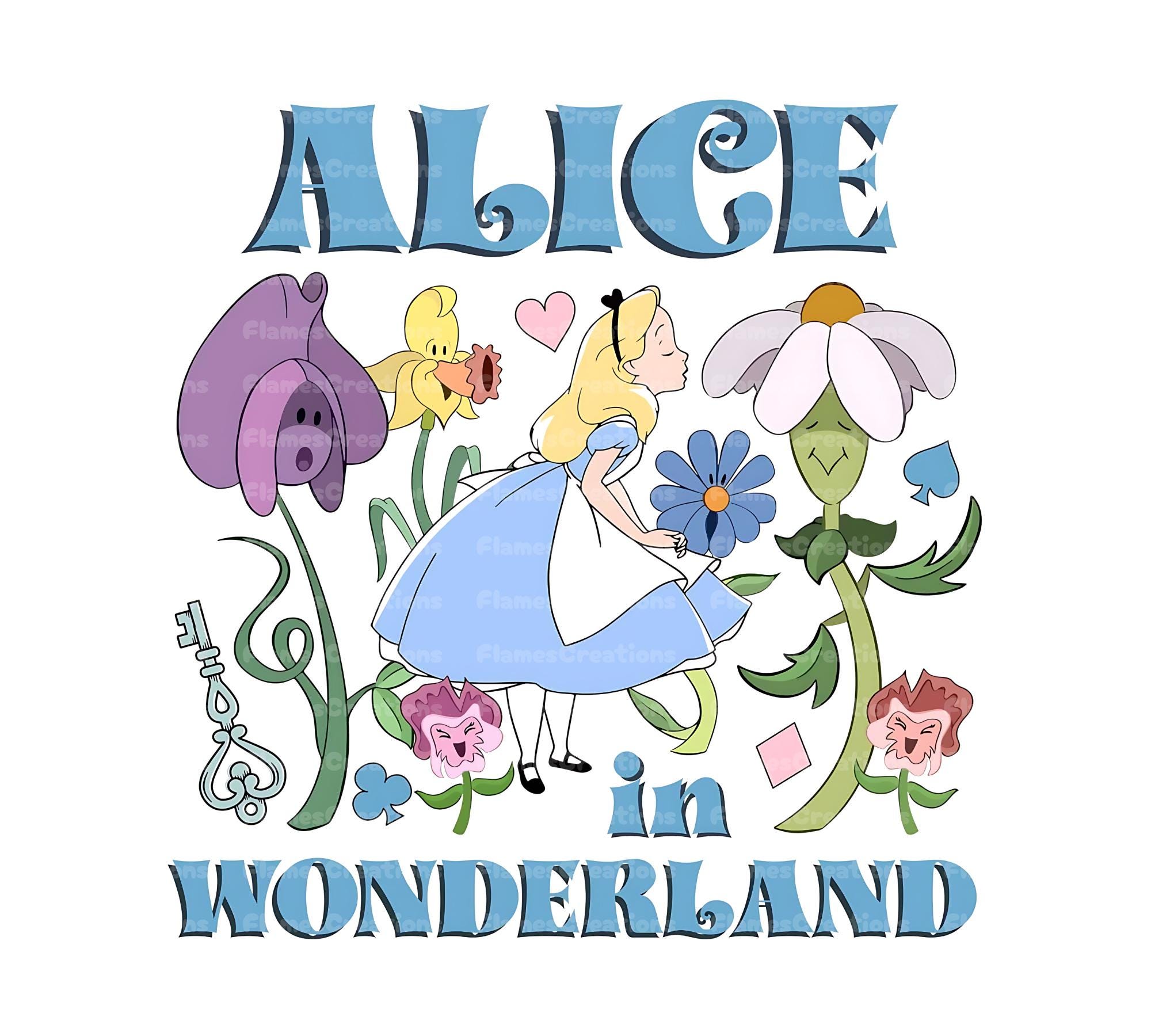 Retro Alice in Wonderland Png, Alice in Wonderland Digital Sublimation Png File, Clipart, Shirt Sublimation Png, Alice Png, Only Png