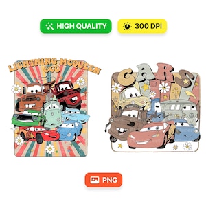 Cars Png Bundle, Lightning McQueen Png, Think Fast Cars Png, Png Cars Sublimation Design, Only Png, Digital File, Instant Download