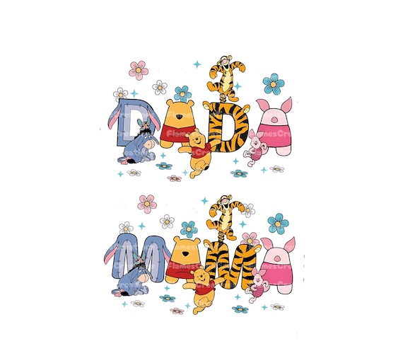 Mama and Papa Pooh Png, Mama Papa Png, Winnie the Pooh Mom and