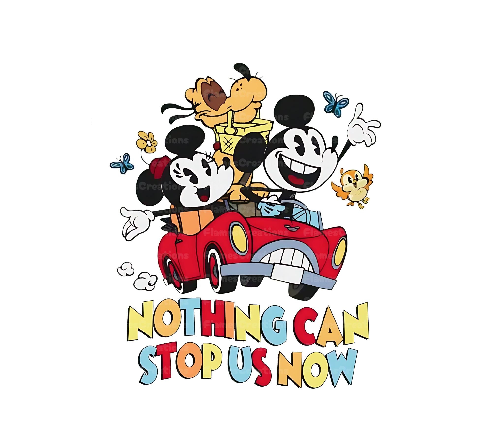 【aoi】2作品 Snoopy＆ MickeyMouse Nothing Can Stop Us Now Mickey Minnie PNG, Retro Mouse and Friends