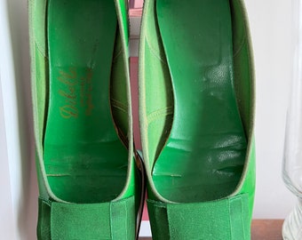 1960’s Patent Leather Green Flats