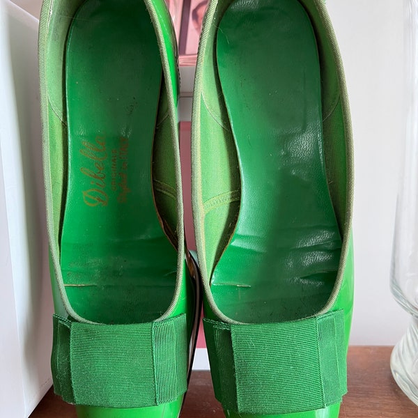 1960’s Patent Leather Green Flats