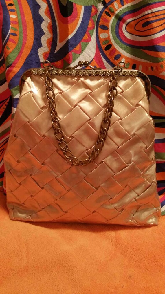 Vintage purse plastic panels Gem