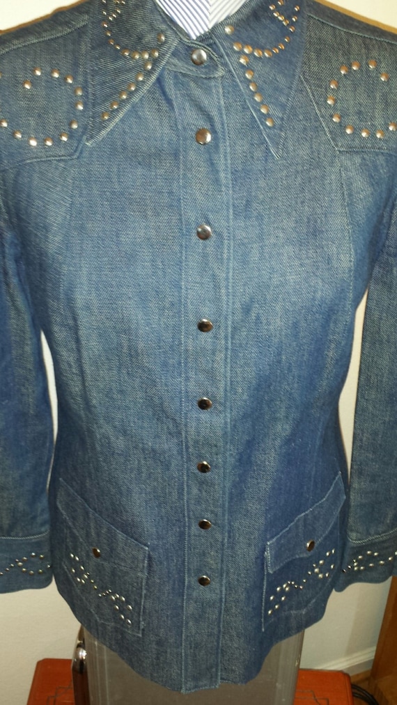 1970s Silver Stud Jean Outfit