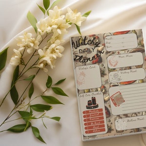 Witchy Planner Grimoire Style | PDF Printable | Witchy Daily Planner | Ritual Spell & Tarot Journal | Book of Shadows | Witchy Self Care