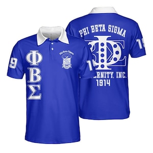 Phi Beta Sigma Polo Shirt, Royal Blue Phi Beta Sigma Fraternity Polo Shirt, Fraternity Gift Idea, Comfortable Greek Divine Nine Apparel