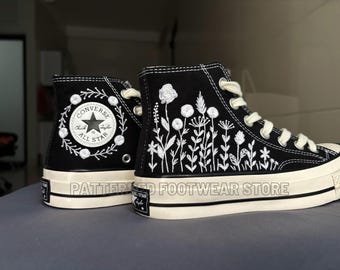 Custom Embroidered Converse Chuck Taylor 1970s High Top