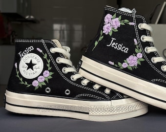 Custom Embroidered Converse Chuck Taylor 1970s High Top