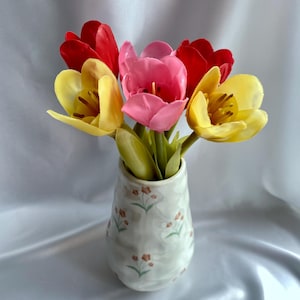 Tulip Kerzen Set | Handgefertigte Bienenwachs Blumenkerzen, Realistisches Rosa & Rot Tulpenkerzen Geschenk, Einzigartiges Blumenkerzenbouquet, Muttertagsgeschenk