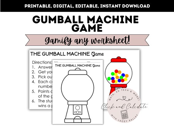 Gumball Machine Worksheet Gumball Machine Maker | Thames & Kosmos