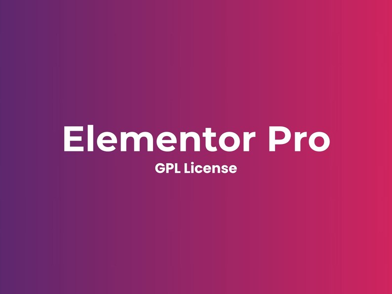 Elementor Pro Lifetime Update Latest Version GPL Wordpress Plugin - Etsy